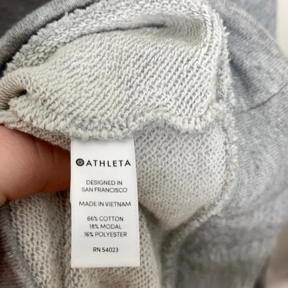 ATHLETA Studio Cinch Sweatshirt Dress Heather Gray {SS23} - Picture 5 of 6